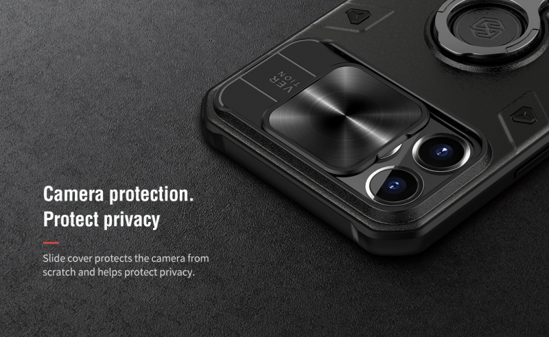 Ốp Lưng iPhone 13 Pro Max Hiệu Nillkin CamShield Armor Chống Sốc Chính Hãng được thiết kế rất chắc chắn chống sốc tốt, bảo vệ được camera